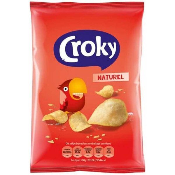 Croky Chips Naturel Zout 40gr - 1 Stuk