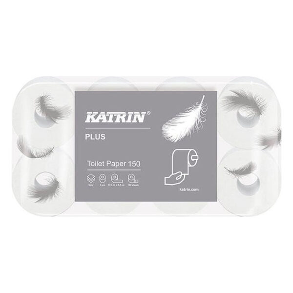 Katrin Plus 3-laags Toiletpapier - 8 Rollen