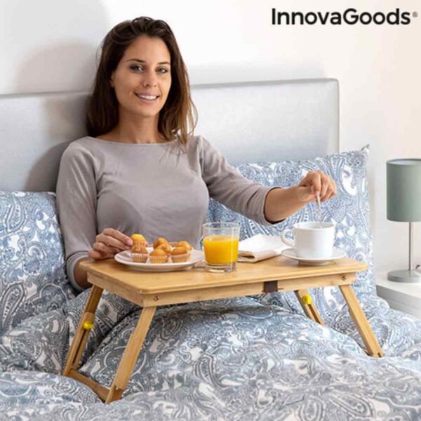 InnovaGoods Opklapbare Laptoptafel Bamboe