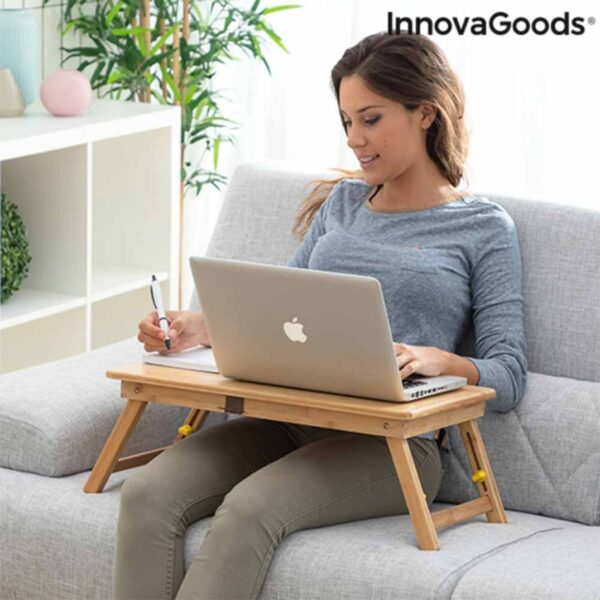 InnovaGoods Opklapbare Laptoptafel Bamboe