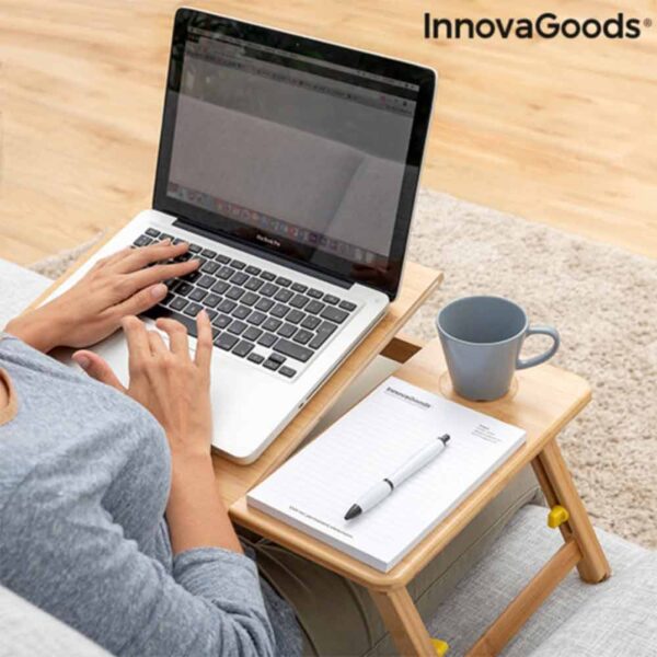 InnovaGoods Opklapbare Laptoptafel Bamboe