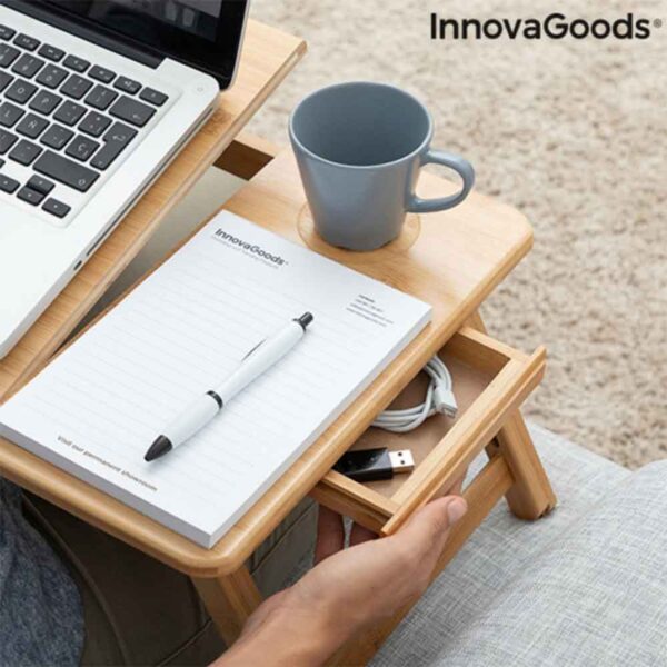 InnovaGoods Opklapbare Laptoptafel Bamboe