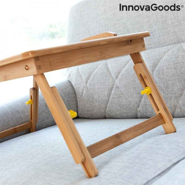 InnovaGoods Opklapbare Laptoptafel Bamboe