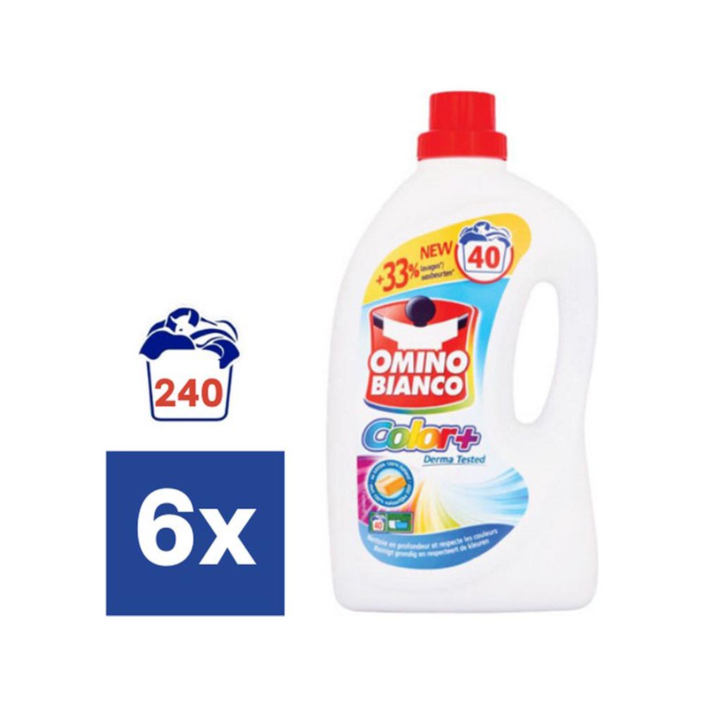 Omino Bianco Vloeibaar Wasmiddel Color Voordeelverpakking 6 x 2L