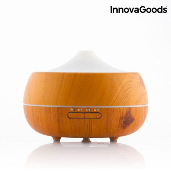 InnovaGoods Luchtbevochtiger met Aromatherapie Wooden-Effect