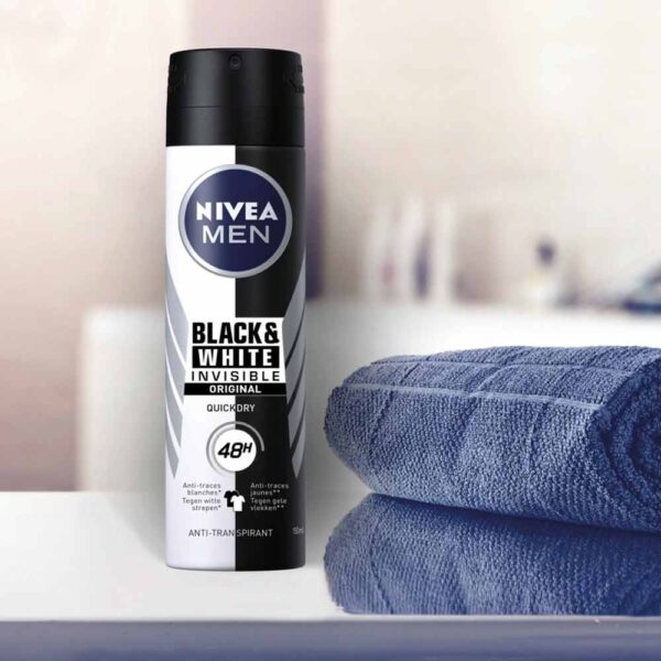 NIVEA MEN Invisible for Black & White Power - 6 x 150 ml - Deodorant Spray