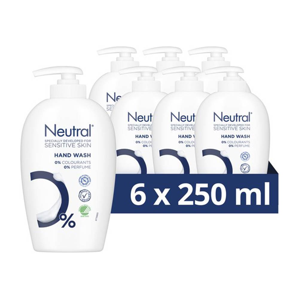 Neutral Vloeibare Handzeep Parfumvrij - Voordeelverpakking - 6 x 250 ml