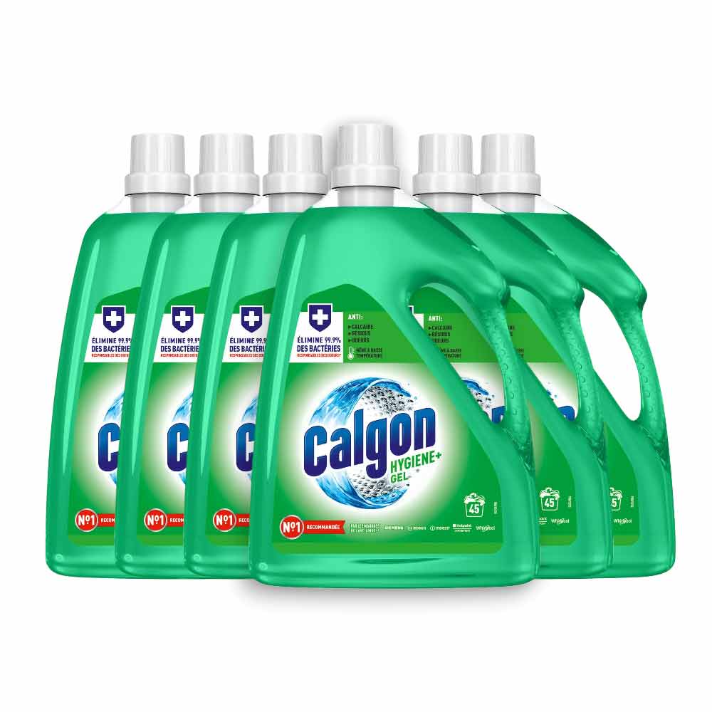 Calgon Hygiene+ Gel Wasmachine Reiniger en Anti Kalk 6 x 45 Wasbeurten