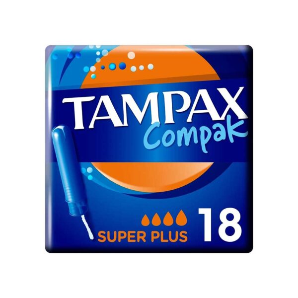 Tampax Compak Super Plus Tampons met Inbrenghuls 18 Stuks