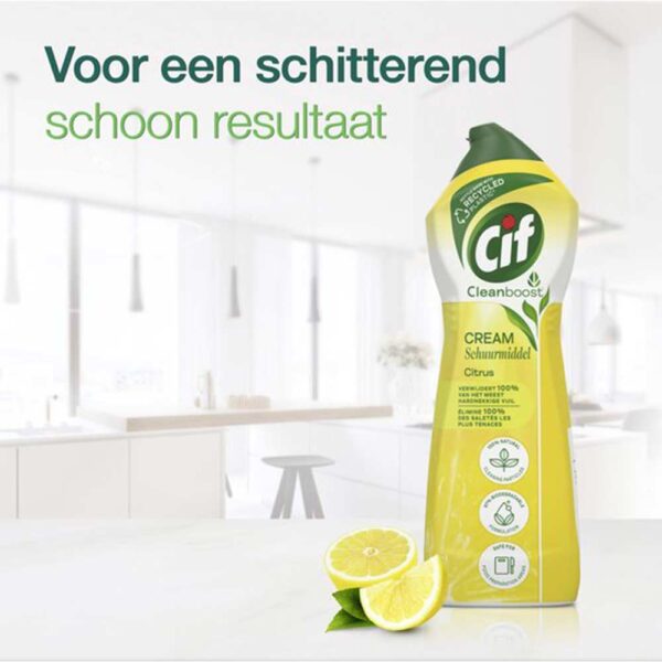Cif Cleanboost Cream Schuurmiddel Citrus 750ml