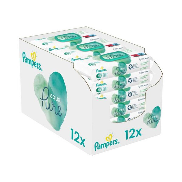 Pampers Billendoekjes Aqua Pure 576 doekjes 12 x 48