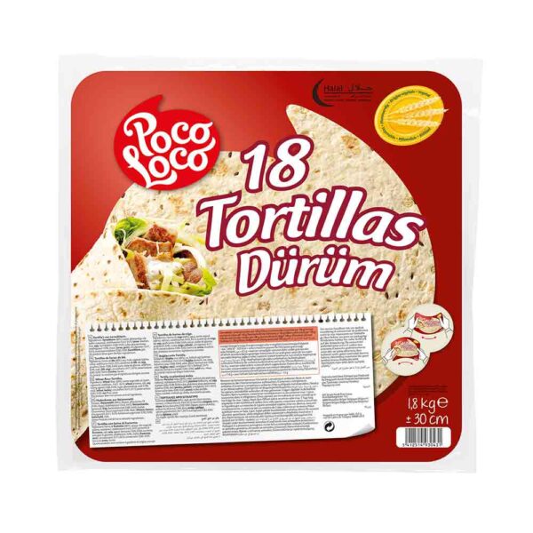 Poco Loco Tortillas Dürüm 30cm - 18 Stuks