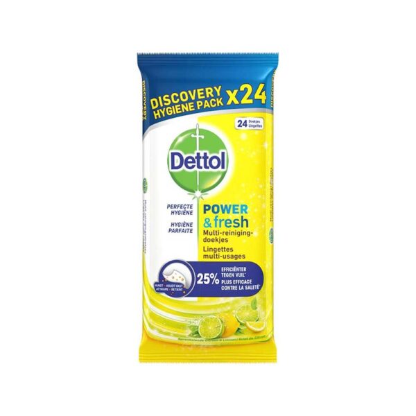 Dettol Reinigingsdoekjes Power & Fresh Citroen - 24 Doekjes