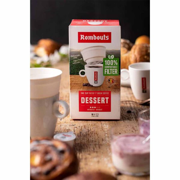 Rombouts Dessert Filter Koffie - Composteerbaar - 10 Stuks