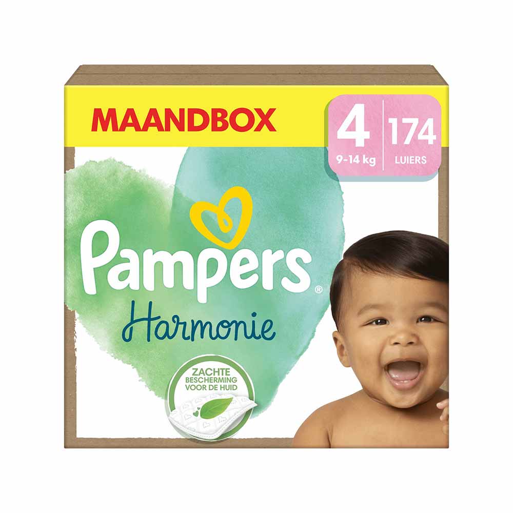 Pampers Harmonie Luiers Maat 4 Maandbox 174 Stuks